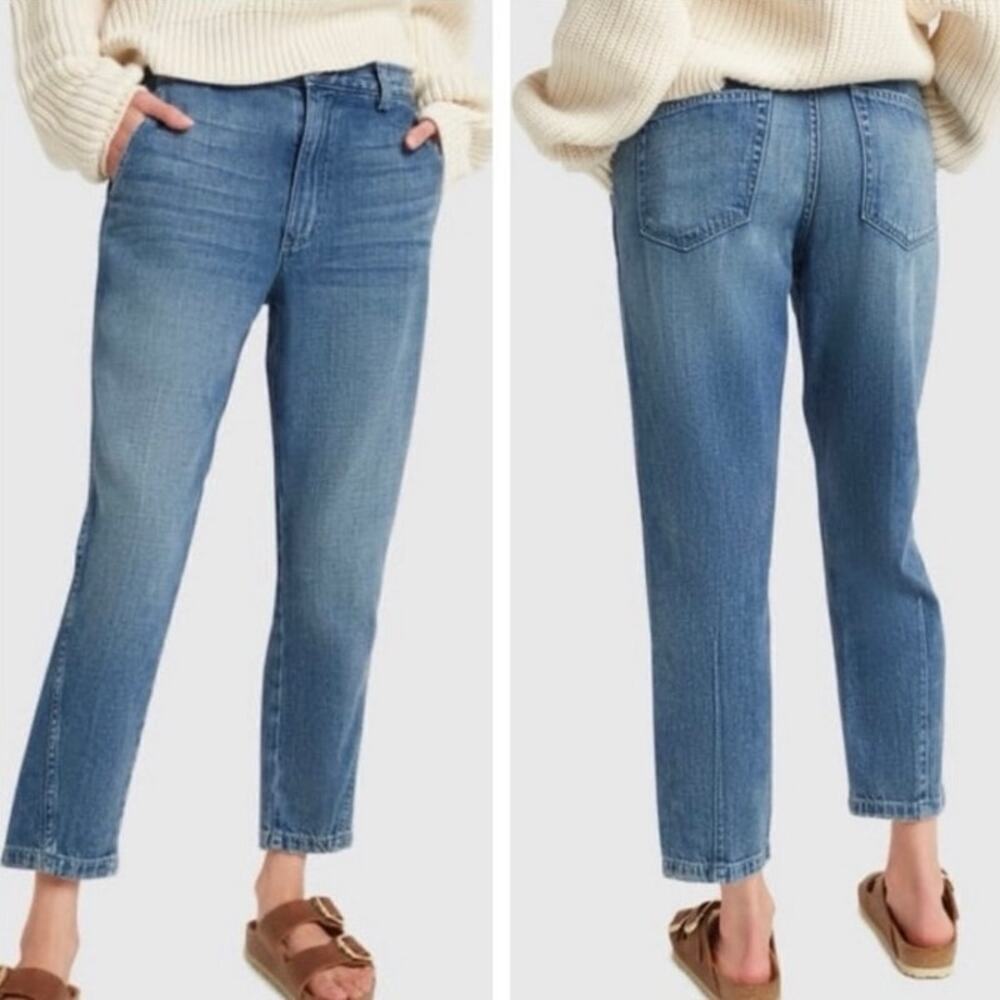 AMO Sz 31 NWT Slouch Trouser Jeans in Indigo Mid Wash Relaxed Comfortable